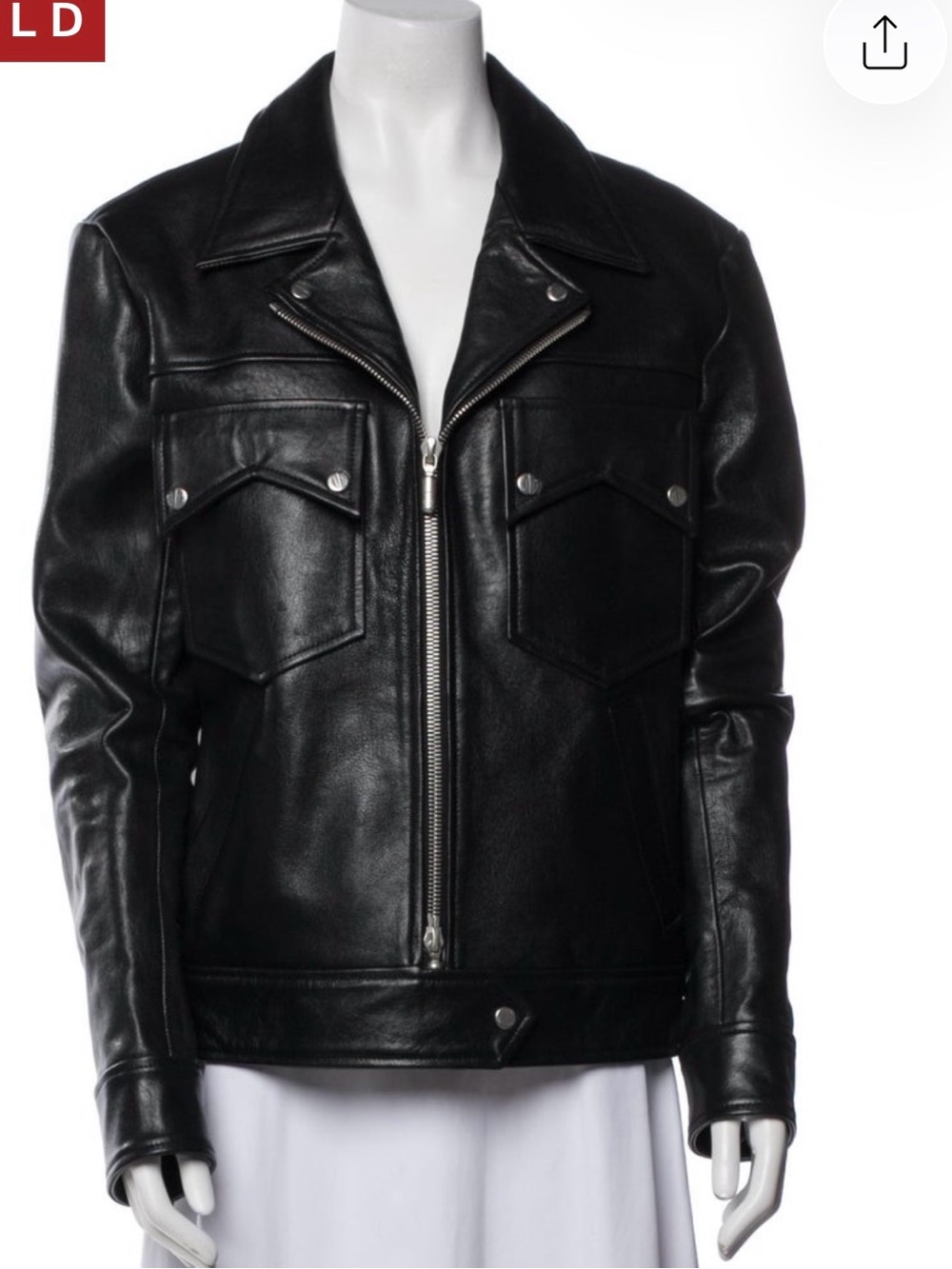 Rhude Leather Moto Jacket
